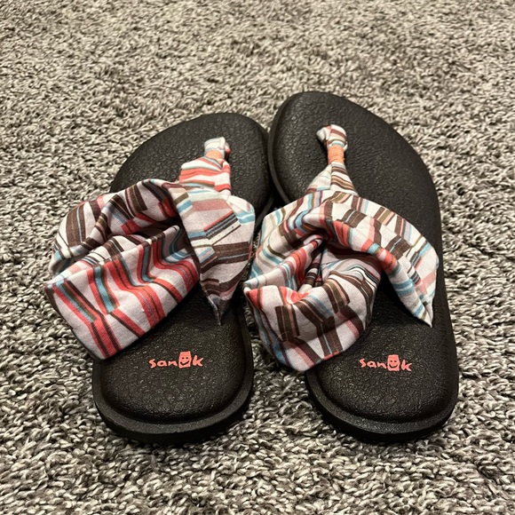 Sanuk neutral print yoga sling sandals - Picture 4 of 8